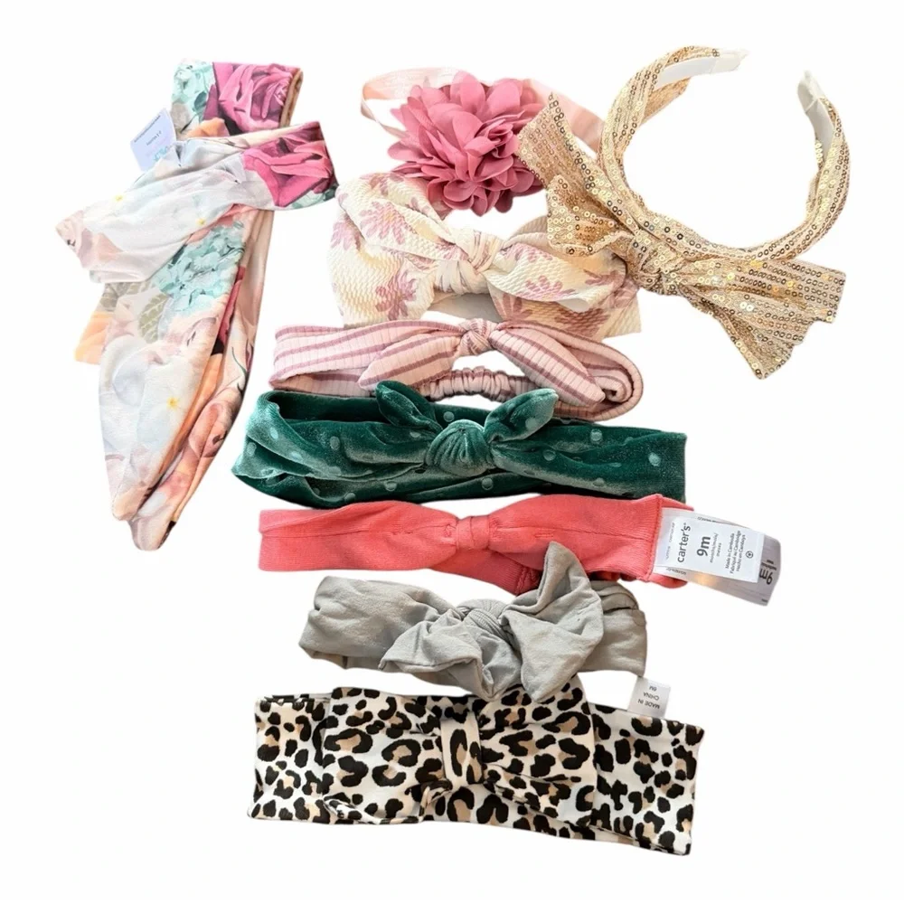 Infant Toddler Headwrap Bow Headband Lot Boutique Mixed Prints A20